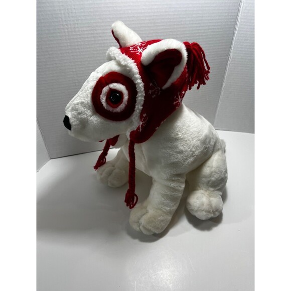 Target Dog Bullseye Plush Dog 14” “The Inn Thing” 2001 Christmas Stuffed Animal - Picture 2 of 9